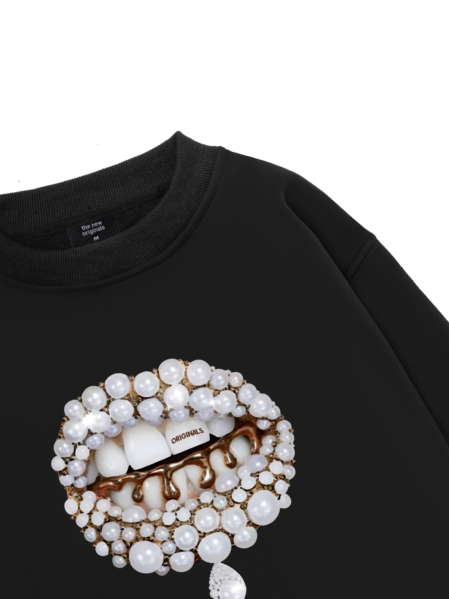 Art Pearl Lip Black Sweater