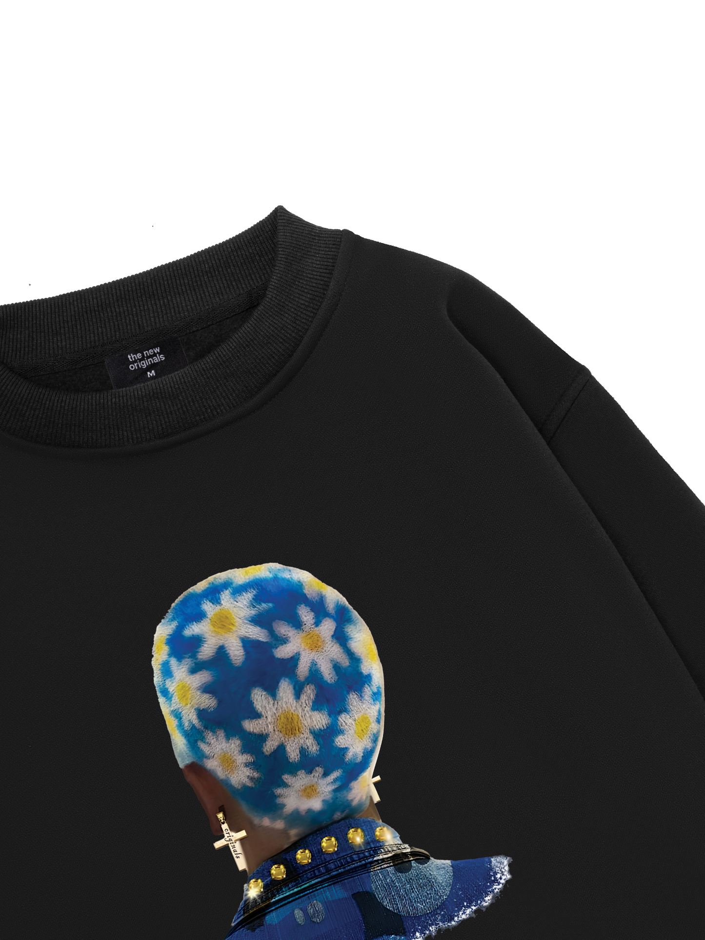 Blue Daisy Hairstyle Sweater
