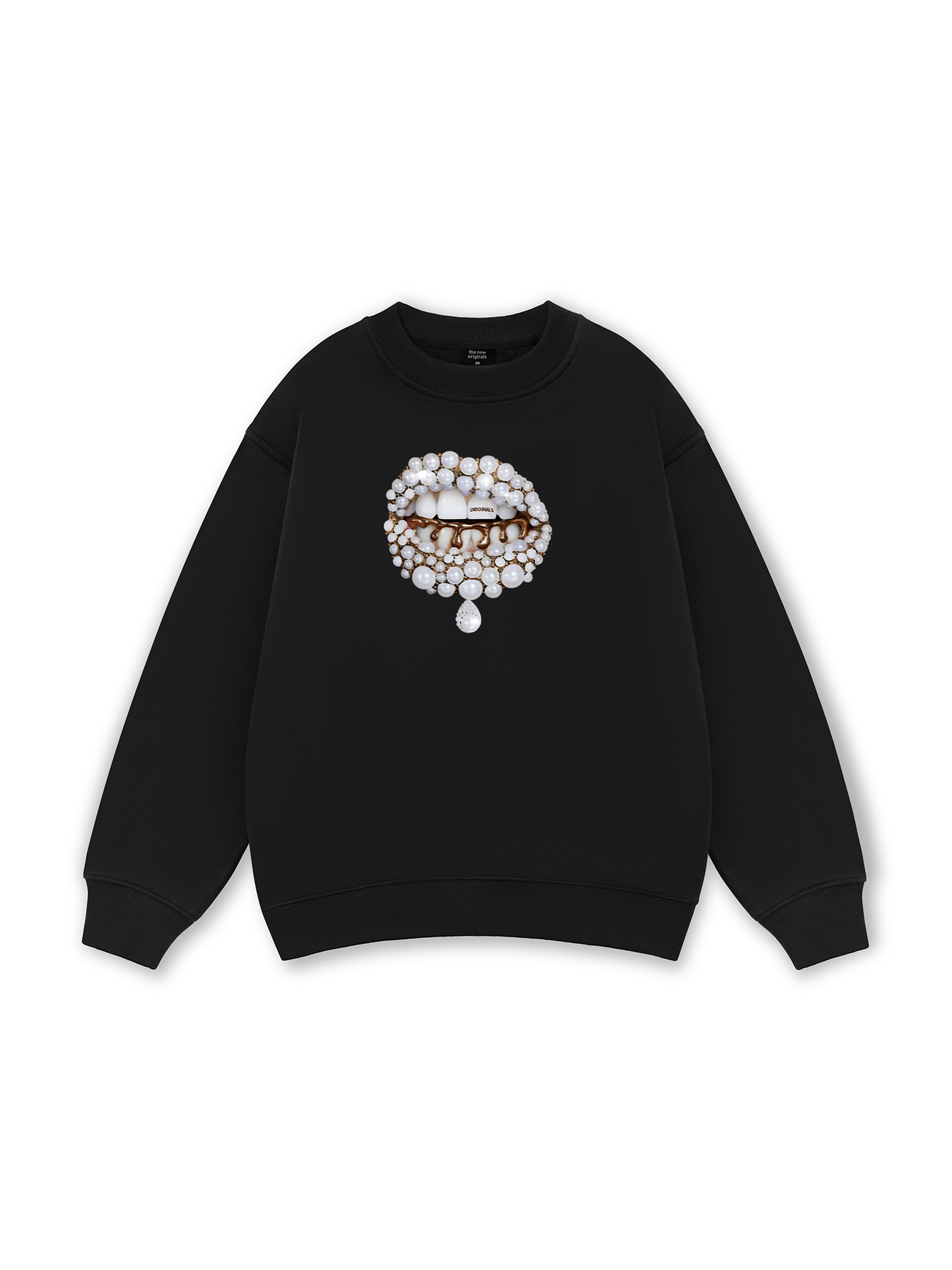 Art Pearl Lip Black Sweater