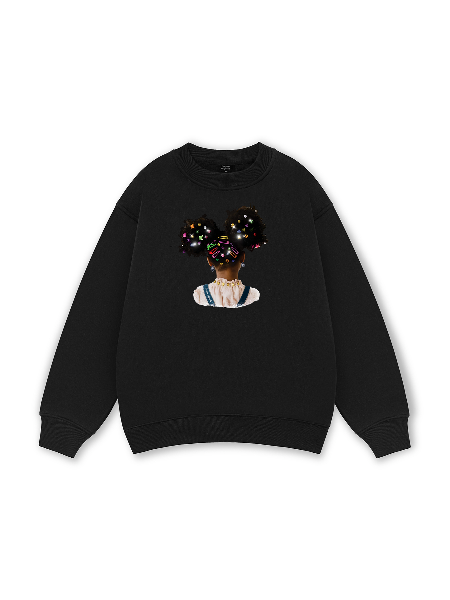 Colorful Diamond Hairpin Afro Girl Sweater
