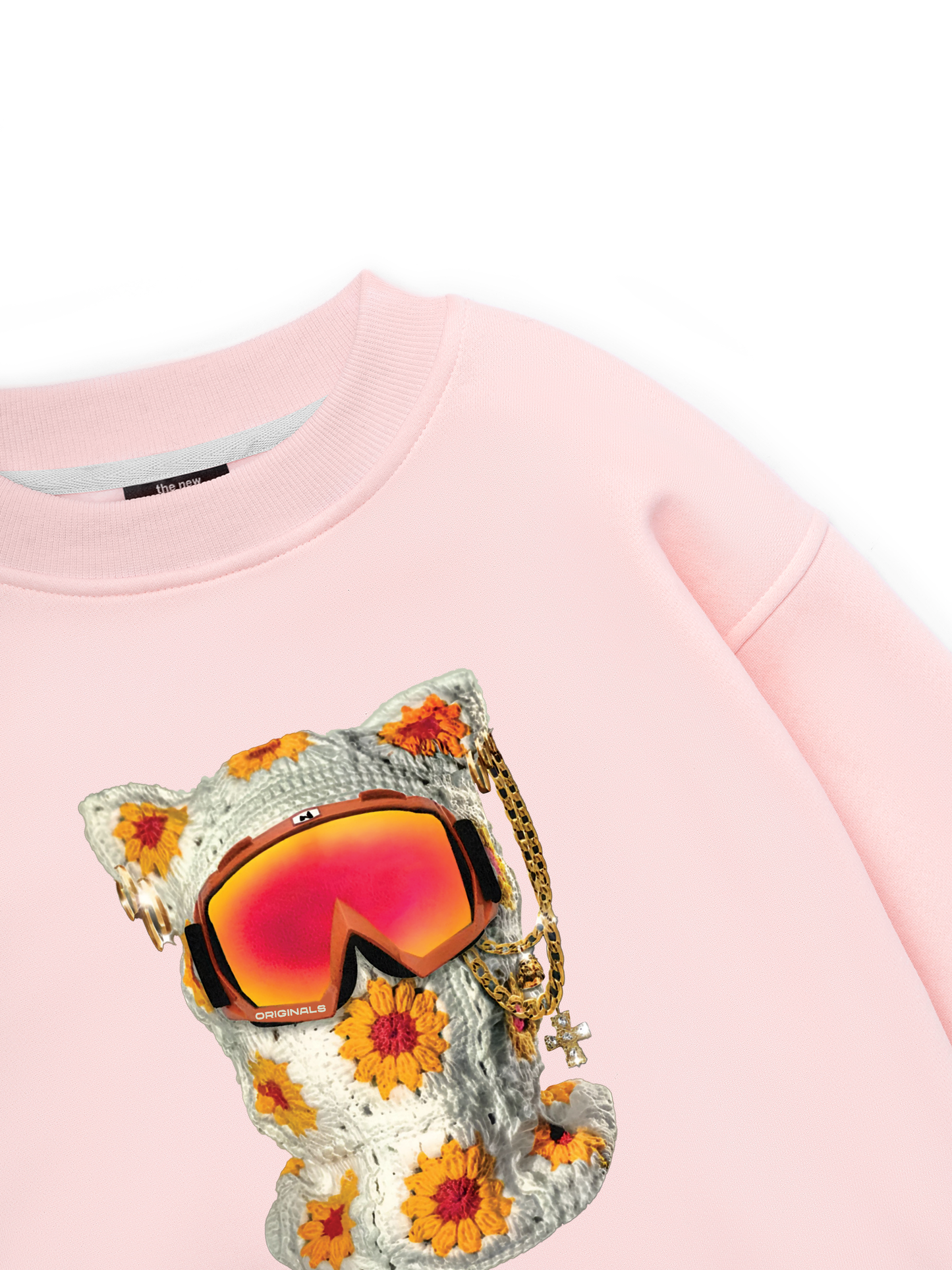 Functional Cat-ear Cap Black Sweater