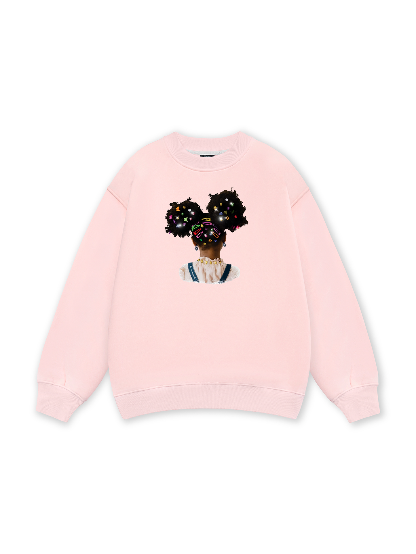Colorful Diamond Hairpin Afro Girl Sweater