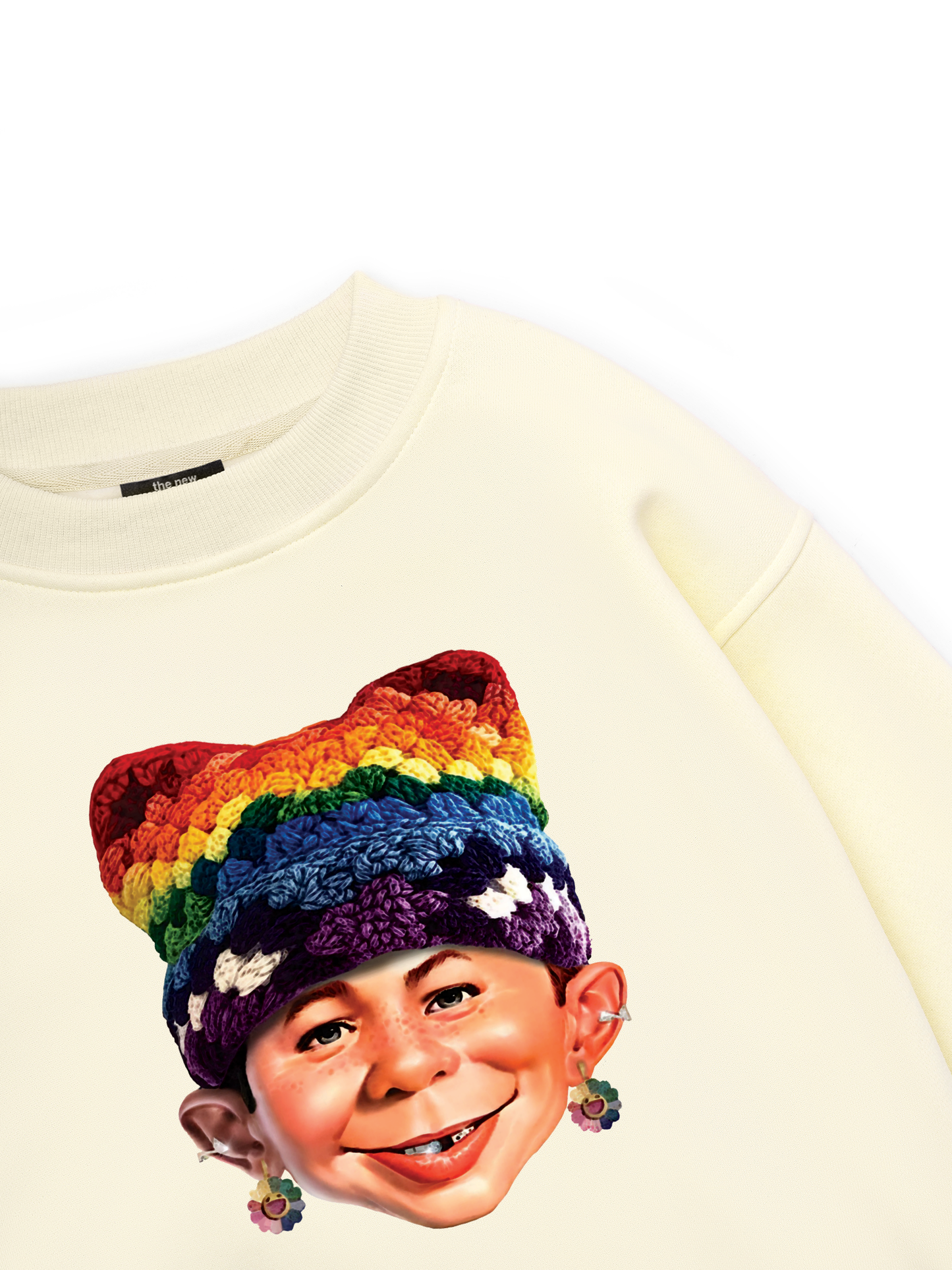 Bad Boy & Rainbow Crochet Hat Sweater
