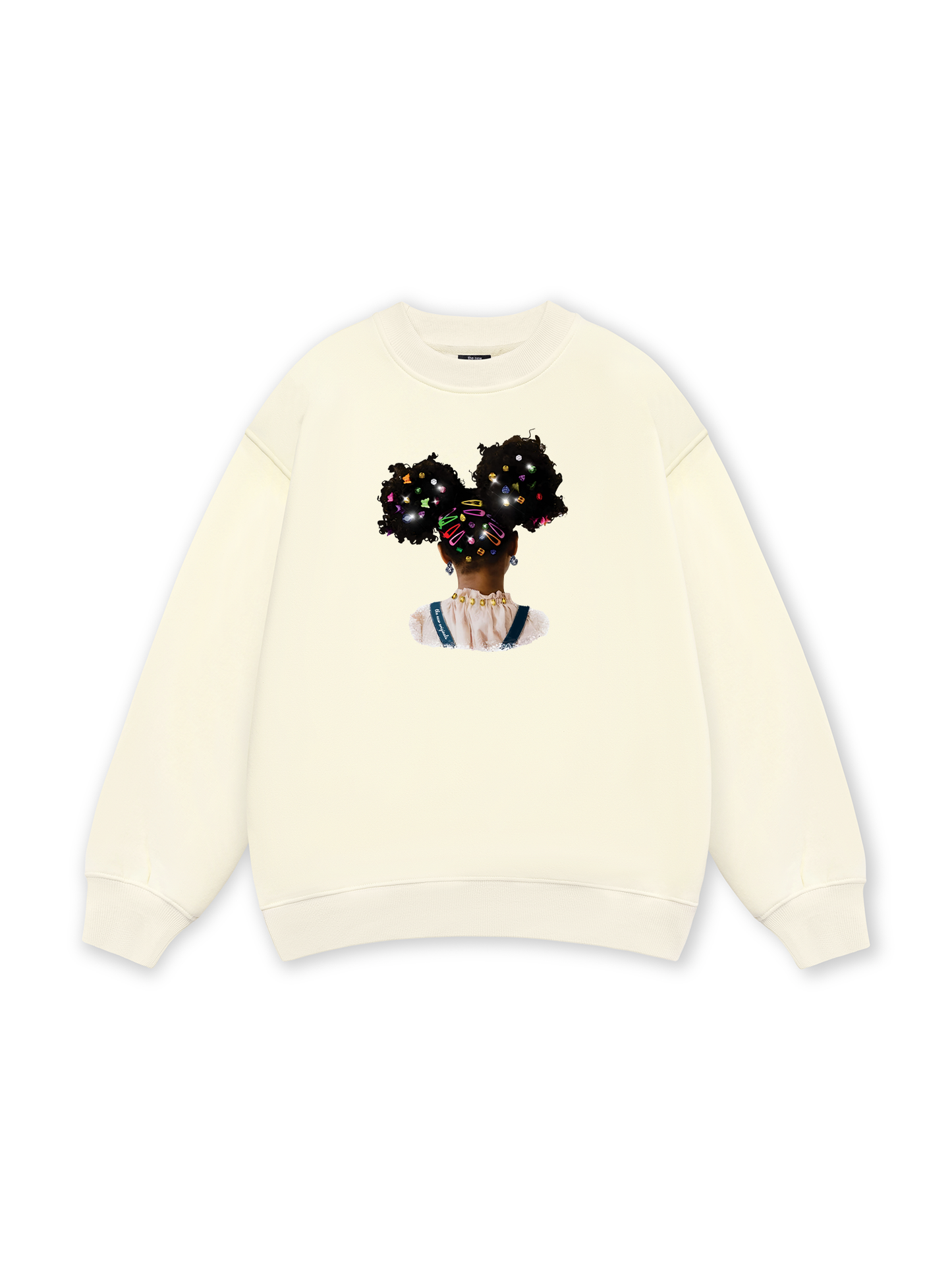 Colorful Diamond Hairpin Afro Girl Sweater