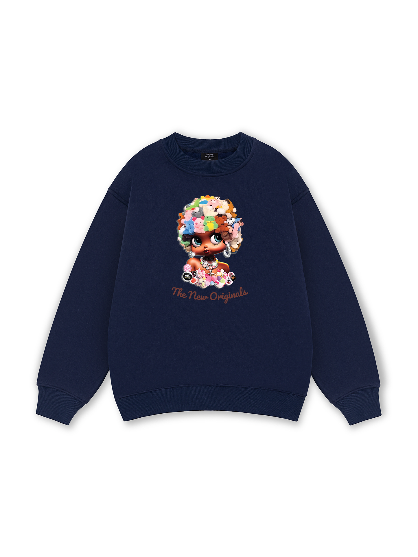 Colorful Plush Doll Head Cover Cartoon girl Sweater