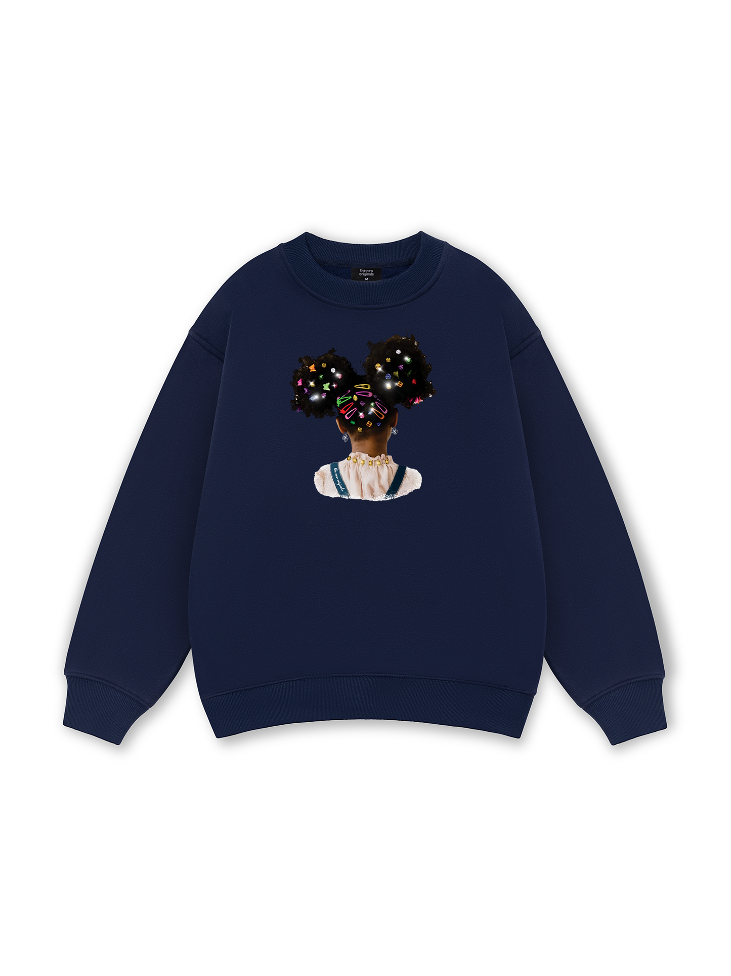 Colorful Diamond Hairpin Afro Girl Sweater
