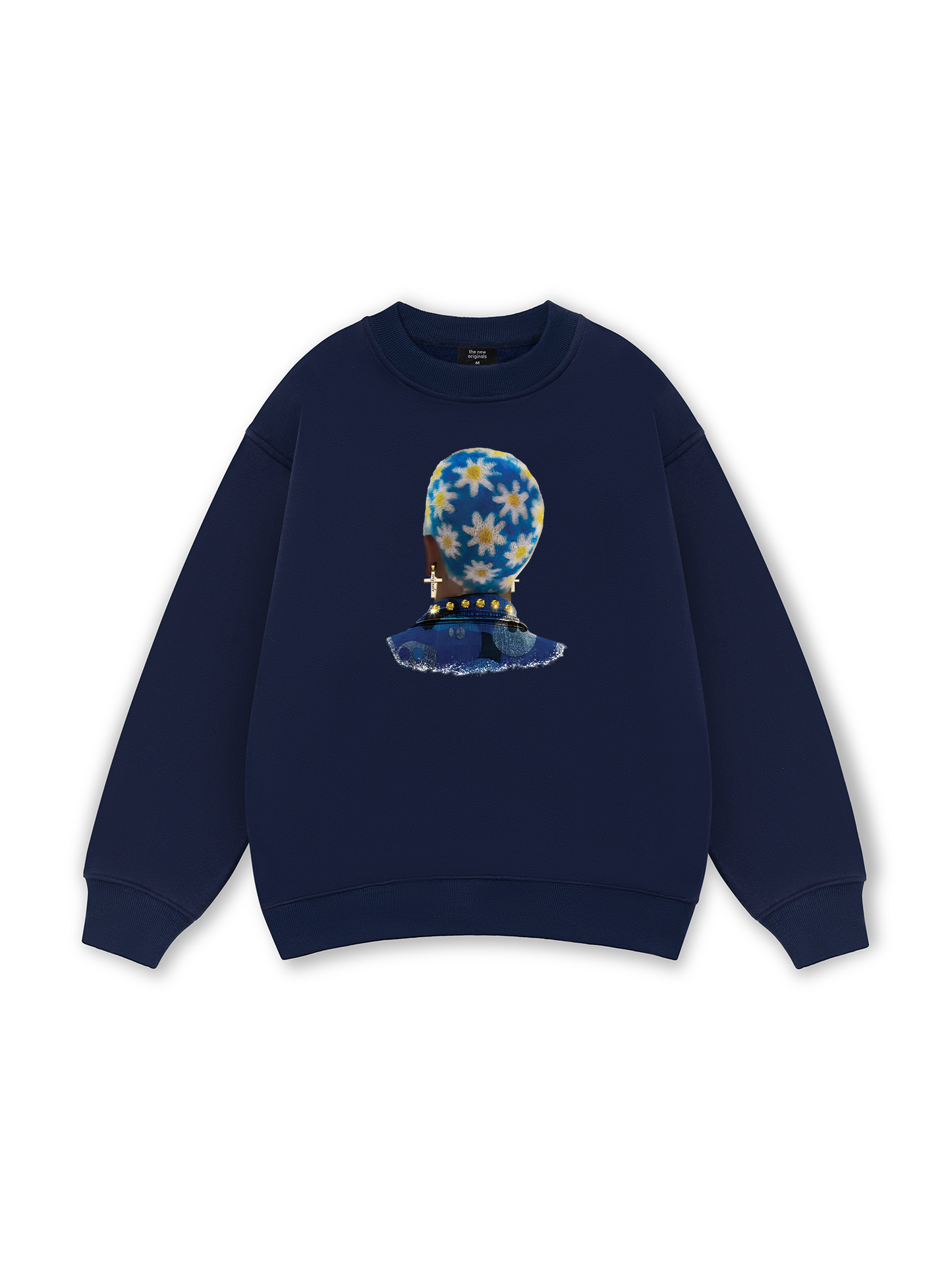 Blue Daisy Hairstyle Sweater