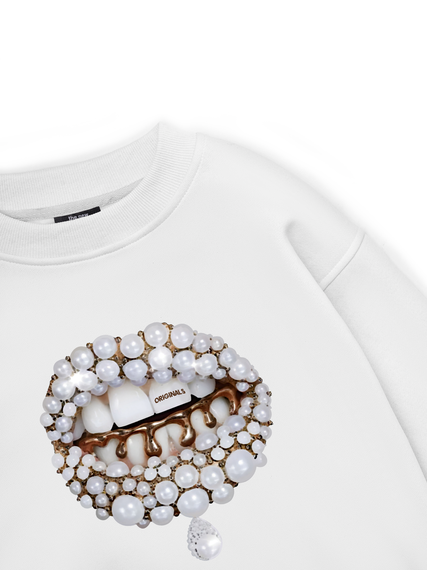 Art Pearl Lip Black Sweater