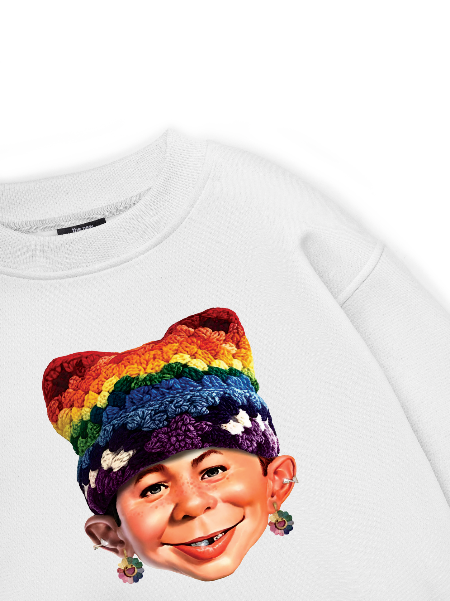 Bad Boy & Rainbow Crochet Hat Sweater