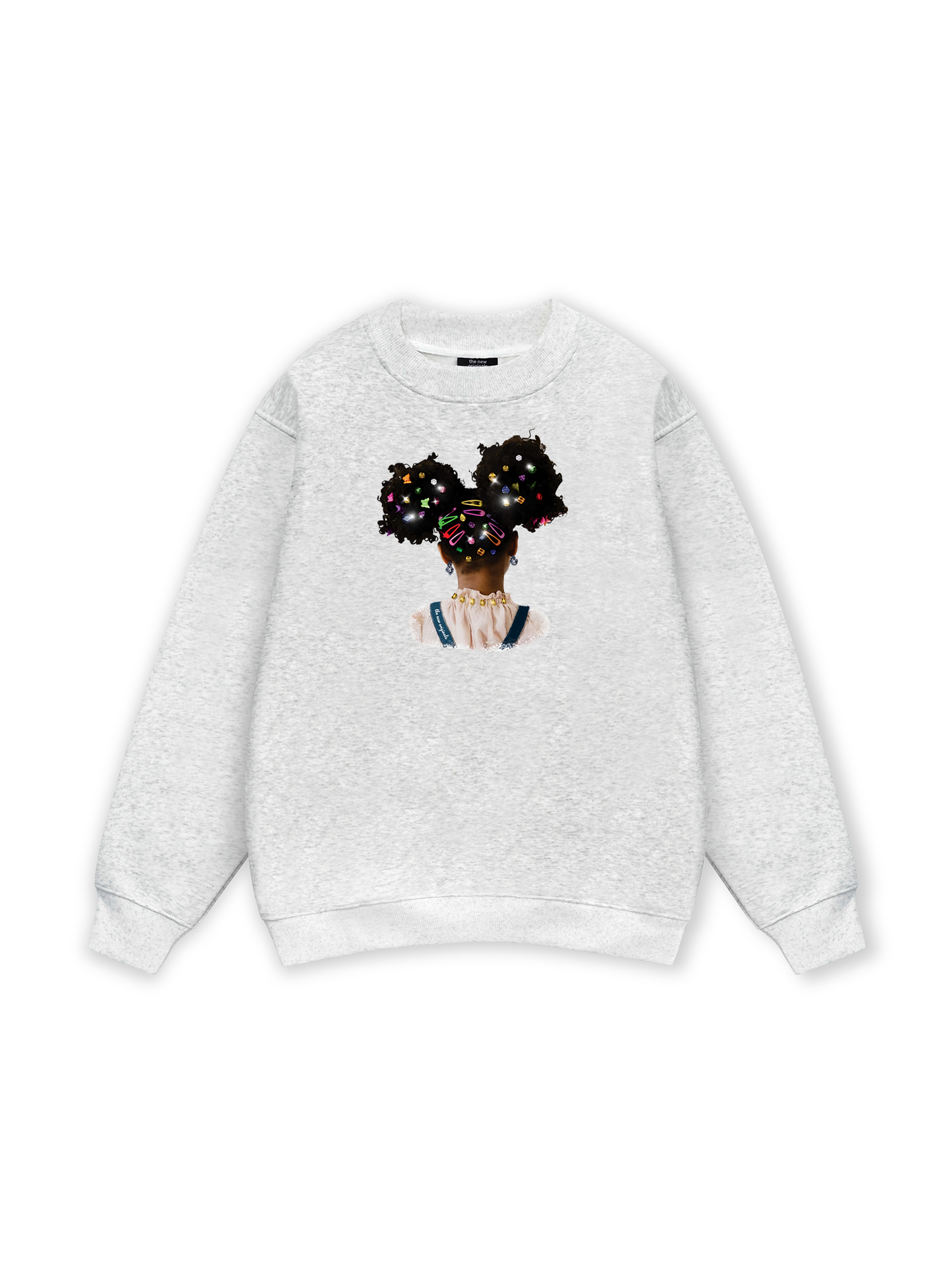 Colorful Diamond Hairpin Afro Girl Sweater