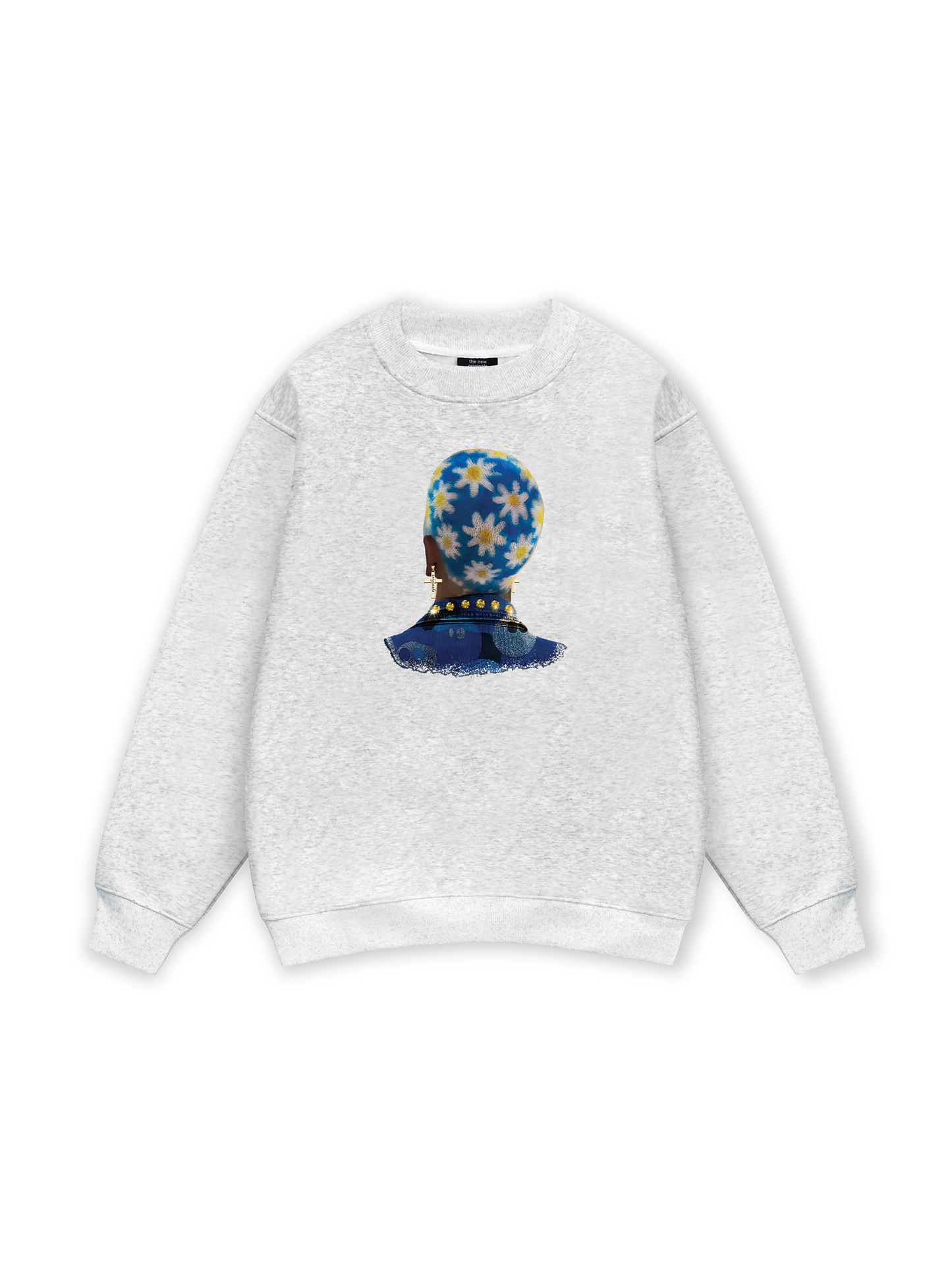Blue Daisy Hairstyle Sweater