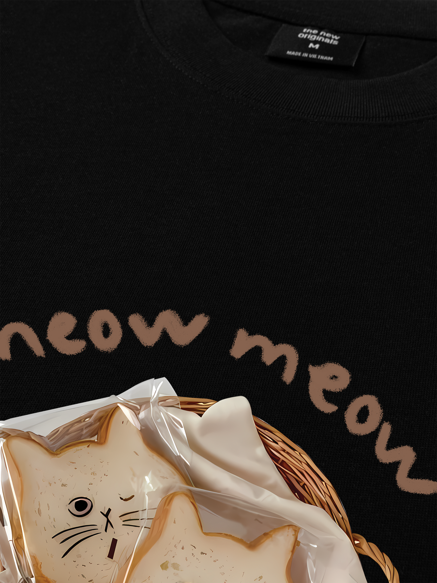 Áo Thun Relaxed Fit Sweet Pastry Meow Meow Bead
