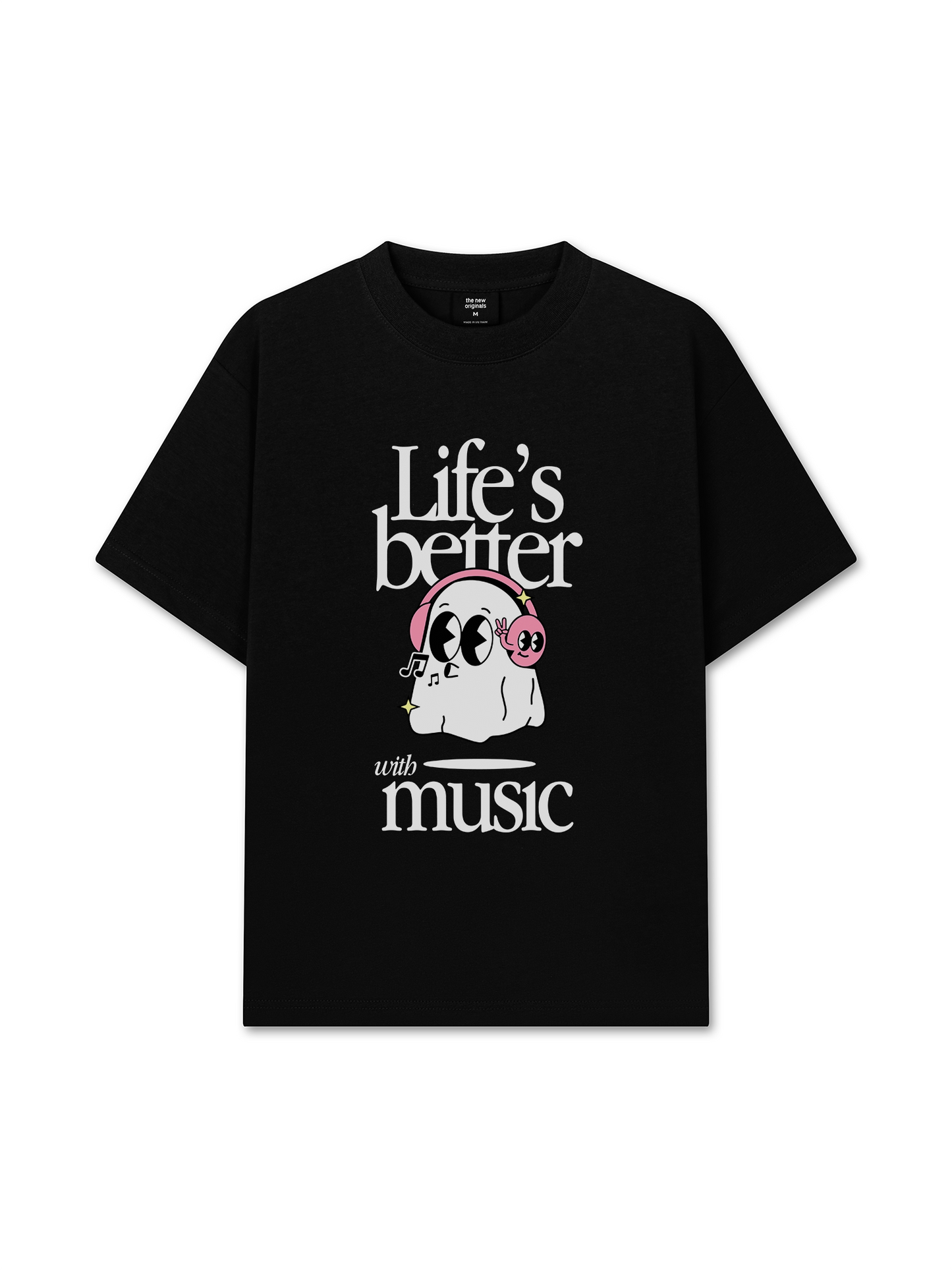 Áo Thun Relaxed Fit Life's Better With Music