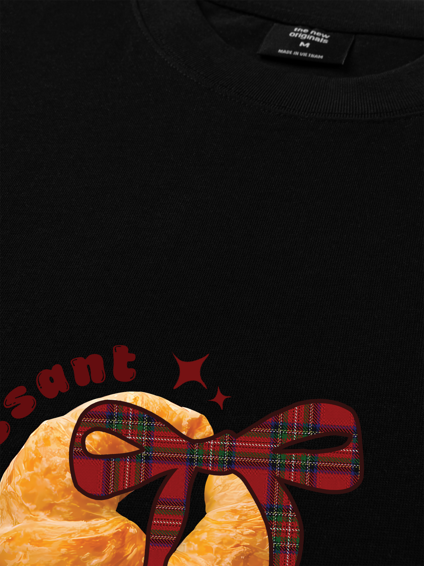 Áo Thun Relaxed Fit Sweet Pastry Red Plaid Bow