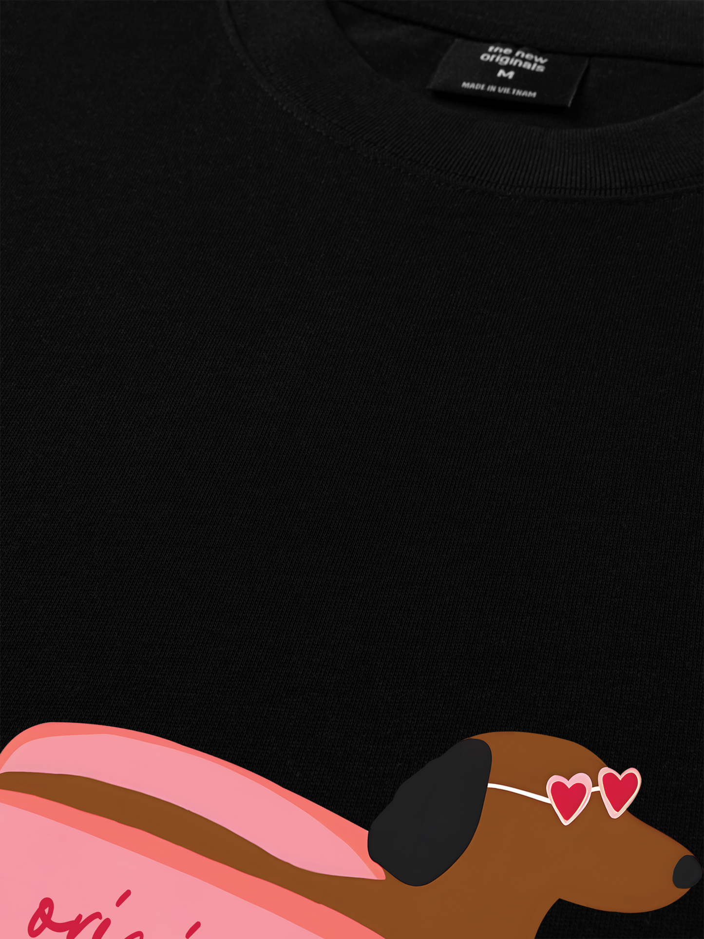 Áo Thun Relaxed Fit Pink Dachshund