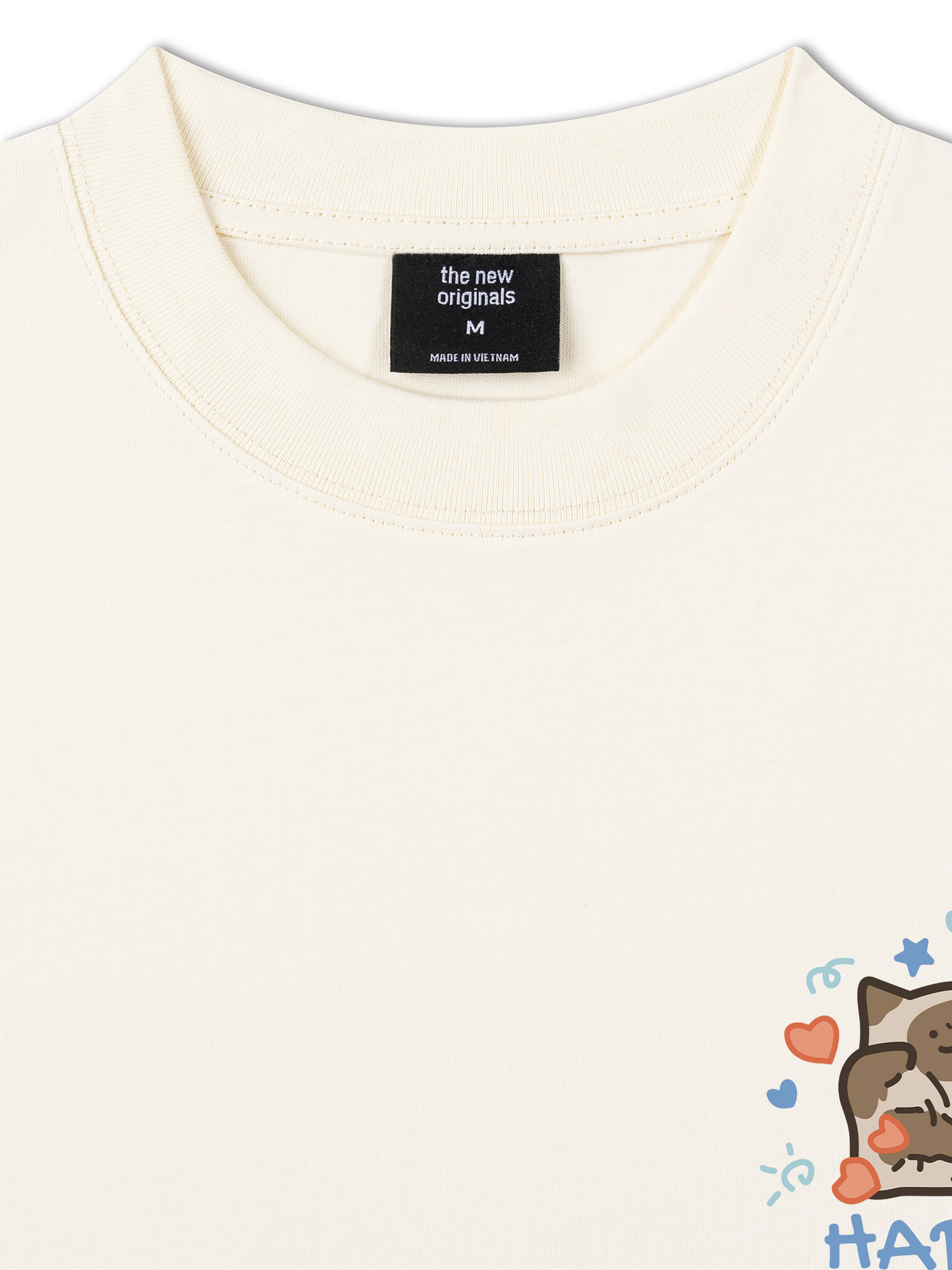 Áo Thun Relaxed Fit Happy Luv Cat Couple