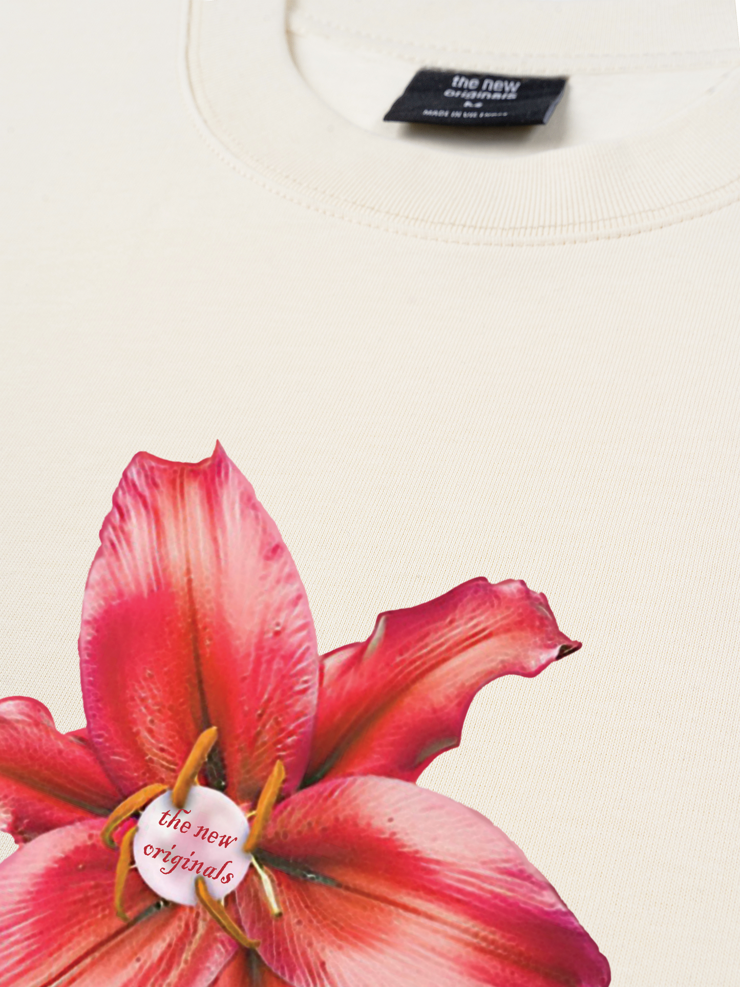 Áo Thun Relaxed Fit Pearl Lily Flower