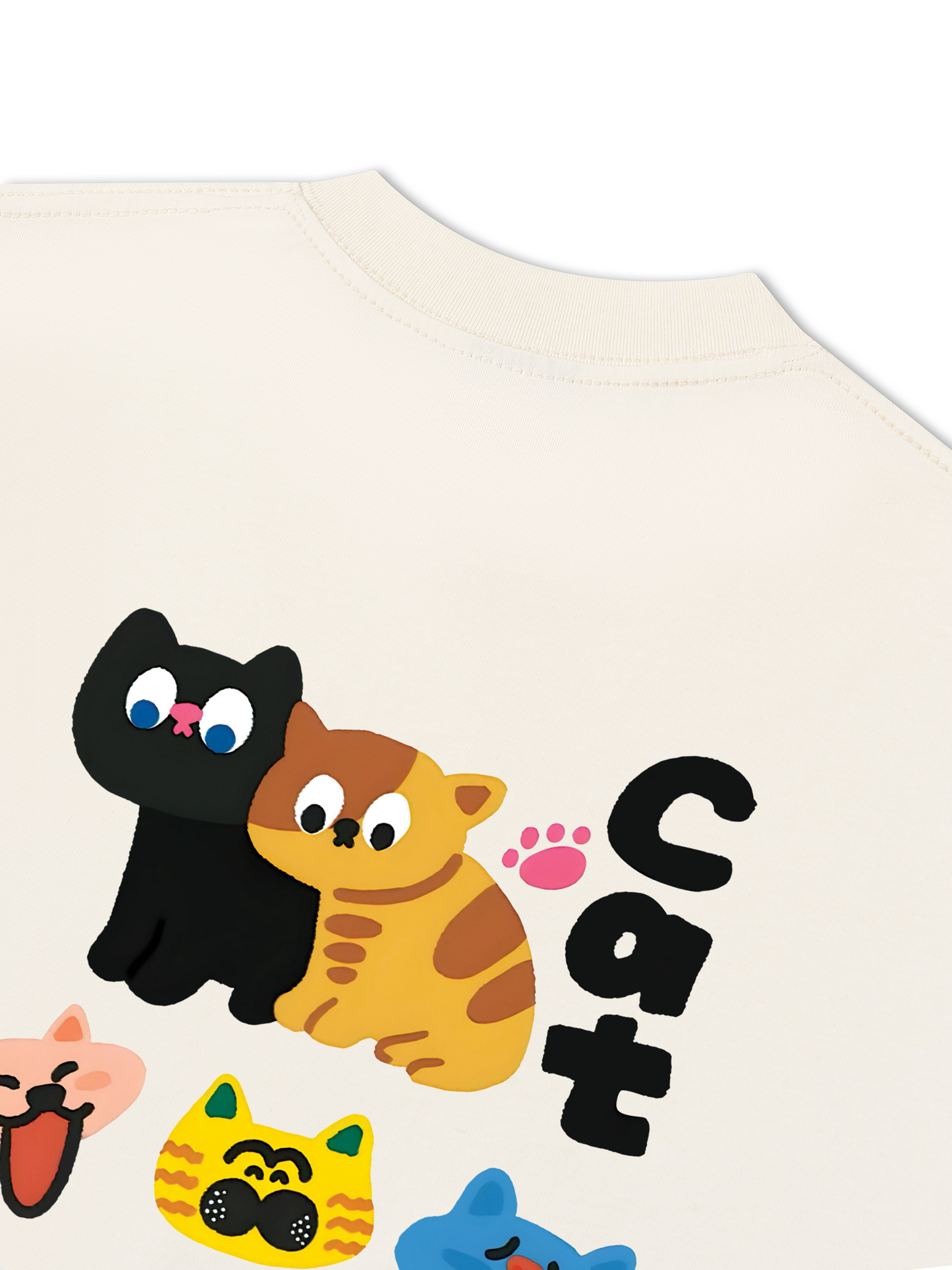 Áo Thun Relaxed Fit Side By Meow