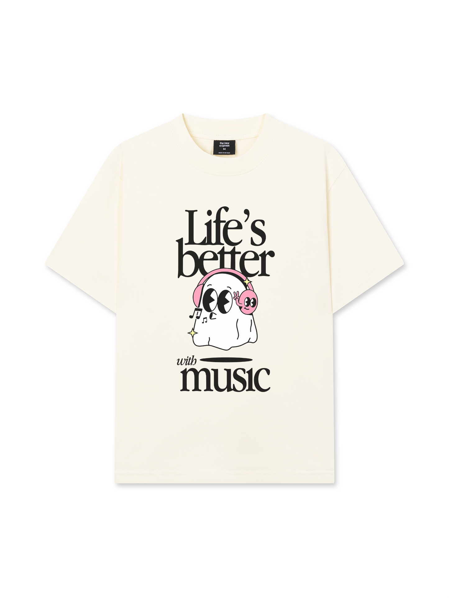 Áo Thun Relaxed Fit Life's Better With Music