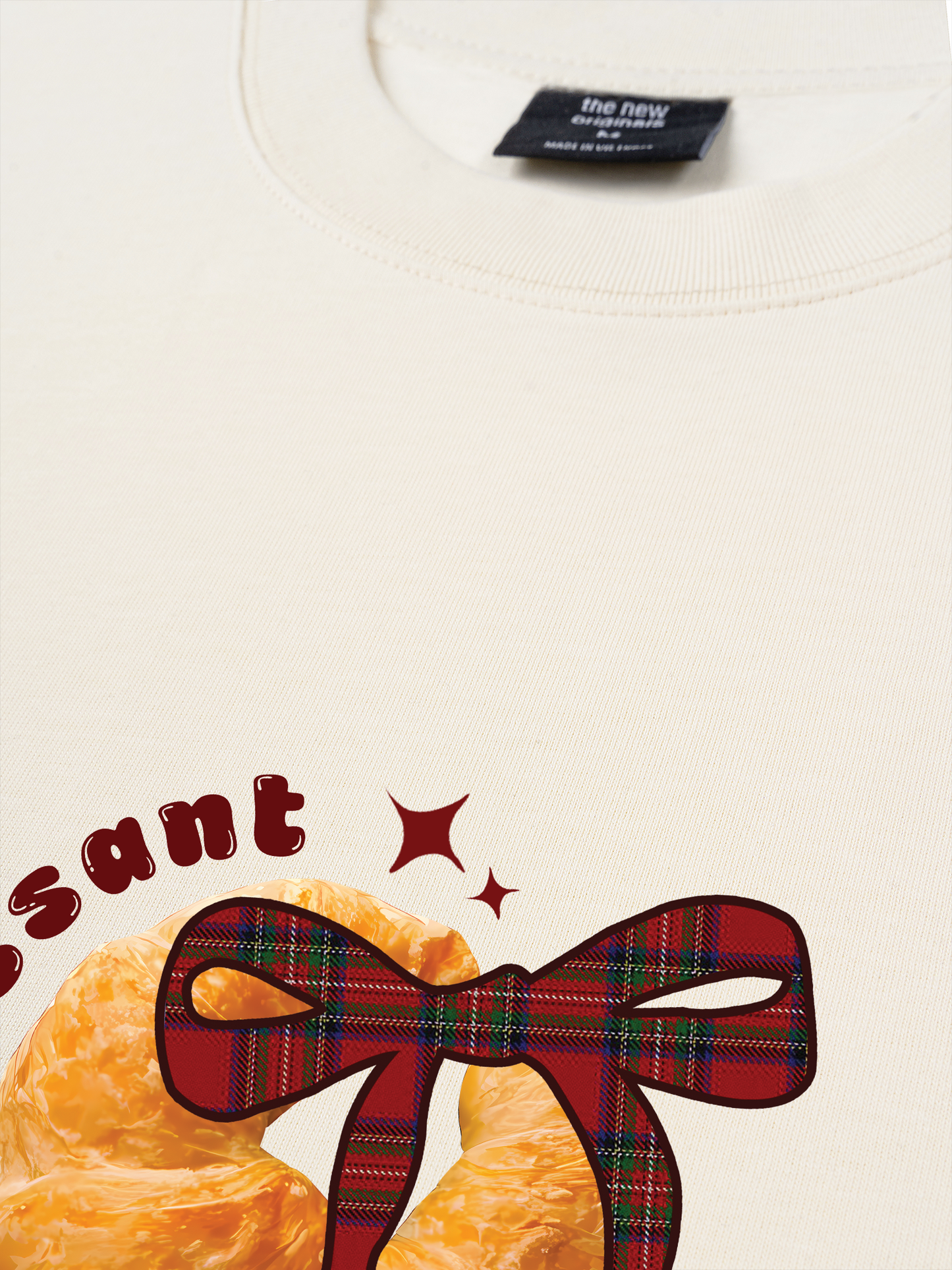 Áo Thun Relaxed Fit Sweet Pastry Red Plaid Bow