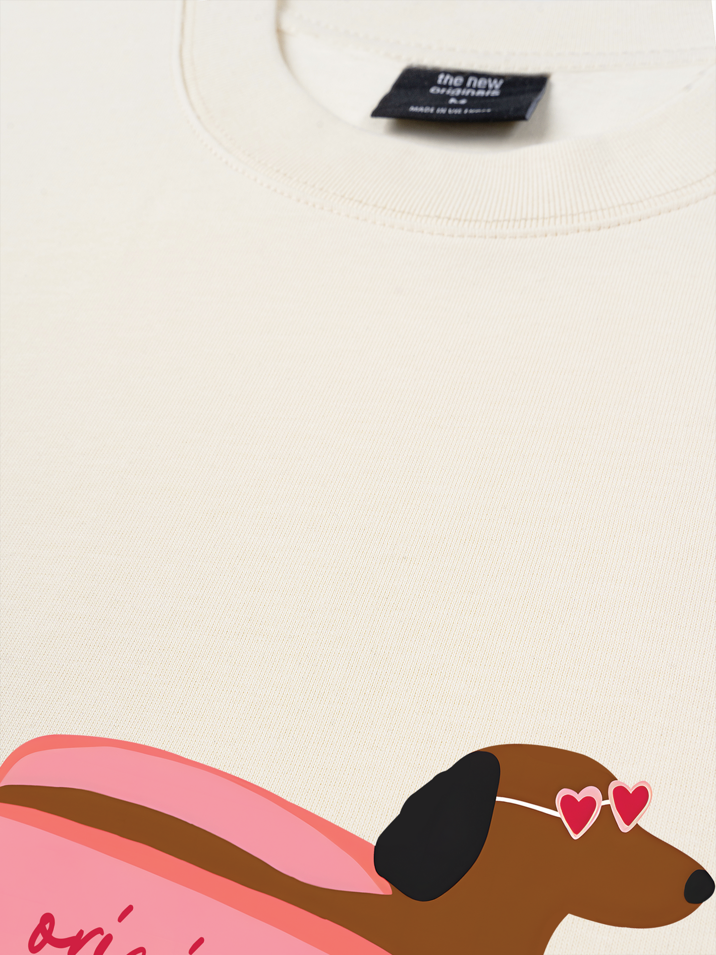 Áo Thun Relaxed Fit Pink Dachshund