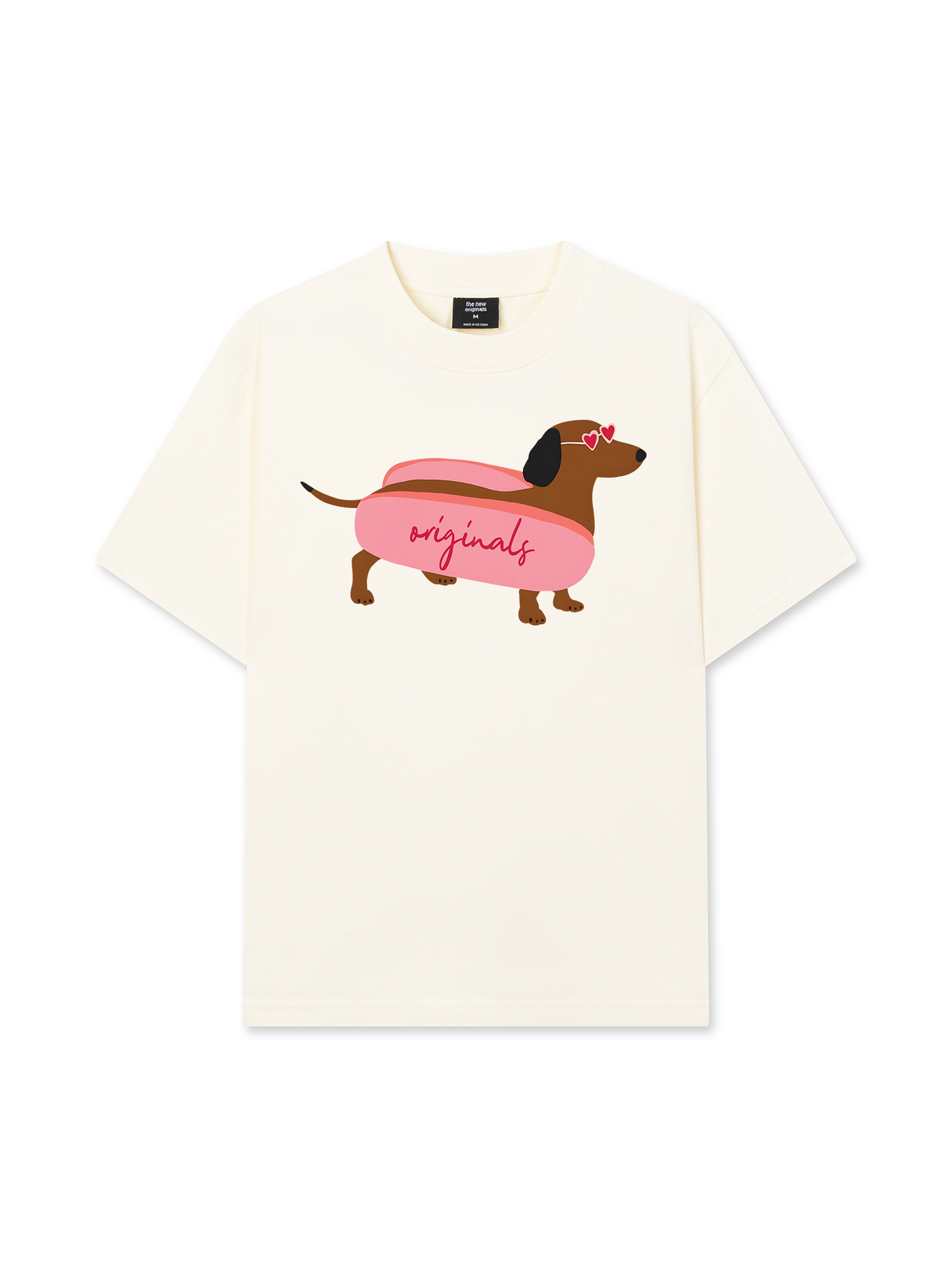 Áo Thun Relaxed Fit Pink Dachshund