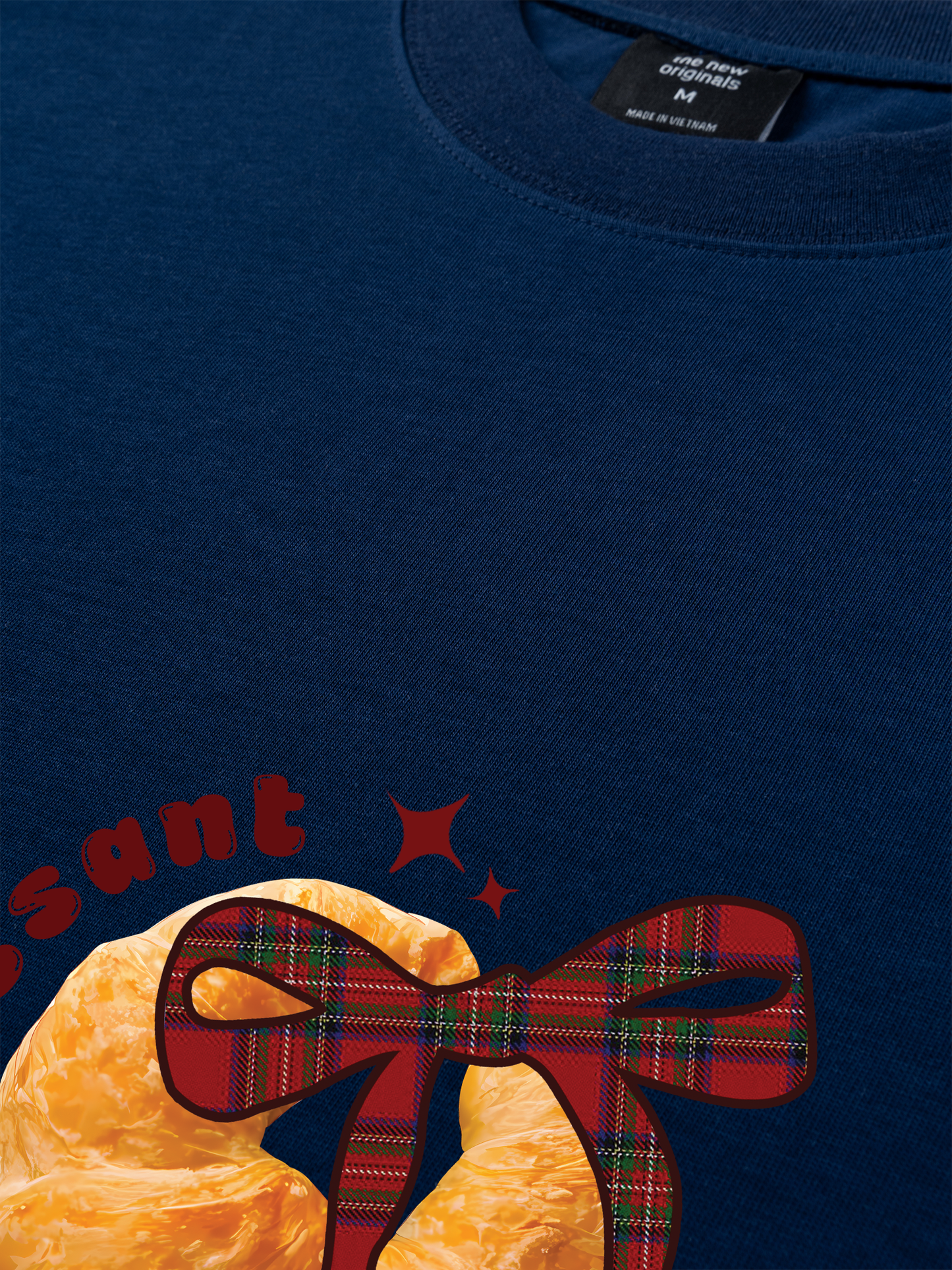 Áo Thun Relaxed Fit Sweet Pastry Red Plaid Bow