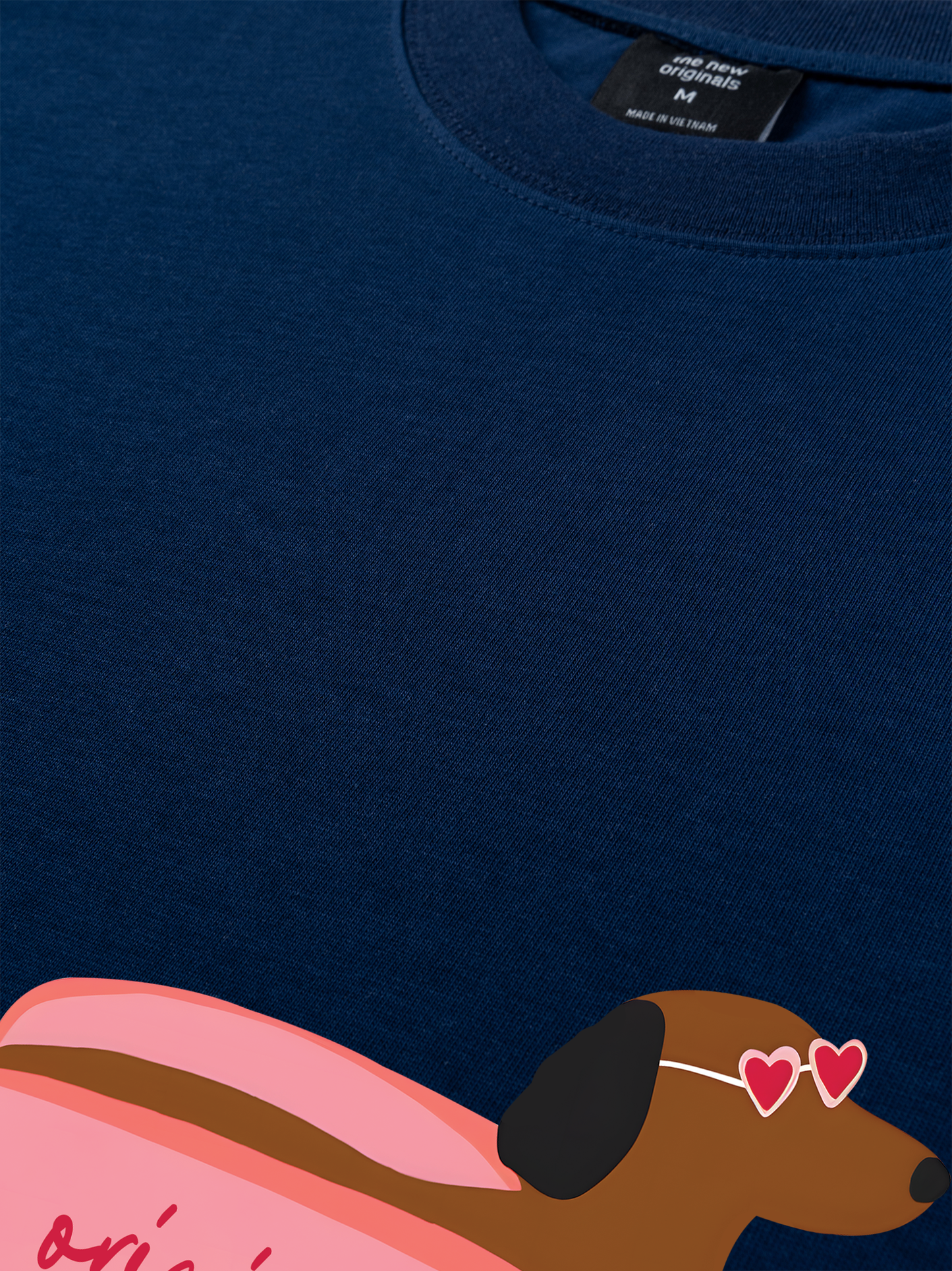 Áo Thun Relaxed Fit Pink Dachshund