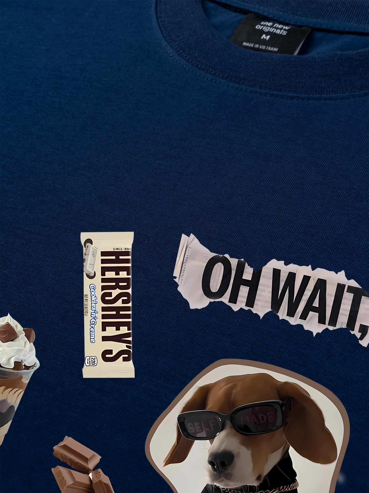 Áo Thun Relaxed Fit Sweet Pastry Cute Puppy Chocolate