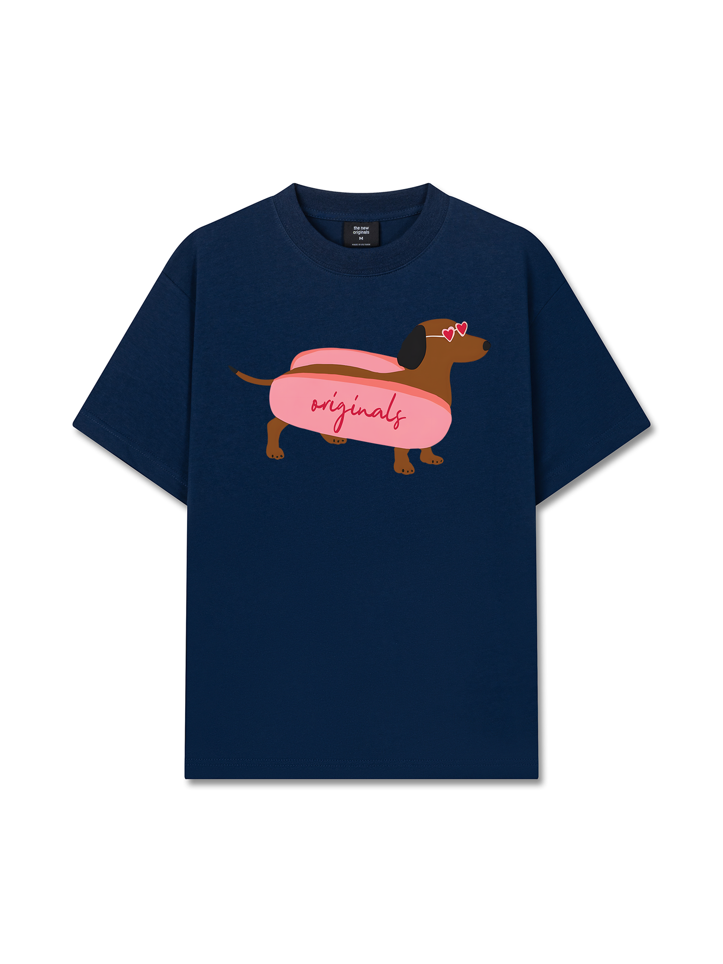 Áo Thun Relaxed Fit Pink Dachshund