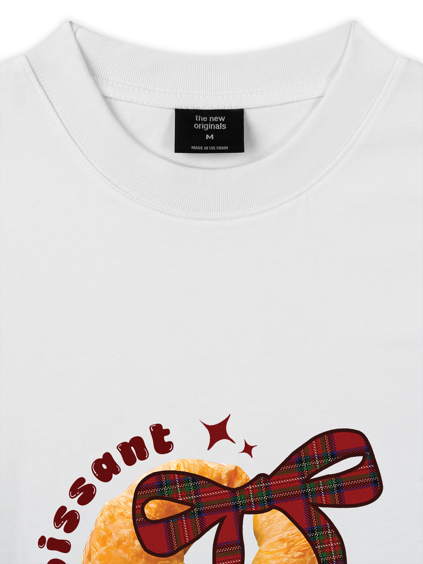 Áo Thun Relaxed Fit Sweet Pastry Red Plaid Bow