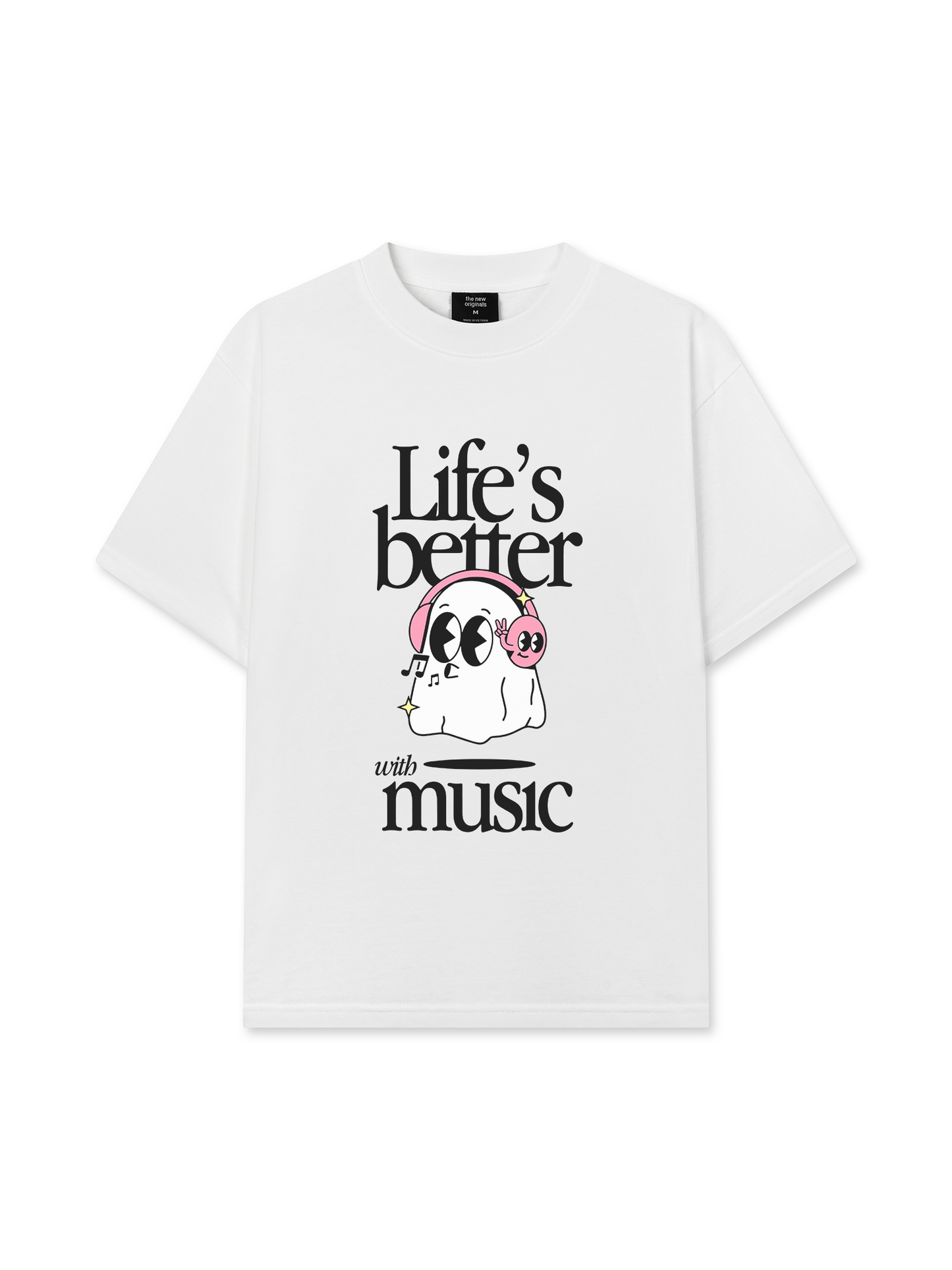 Áo Thun Relaxed Fit Life's Better With Music