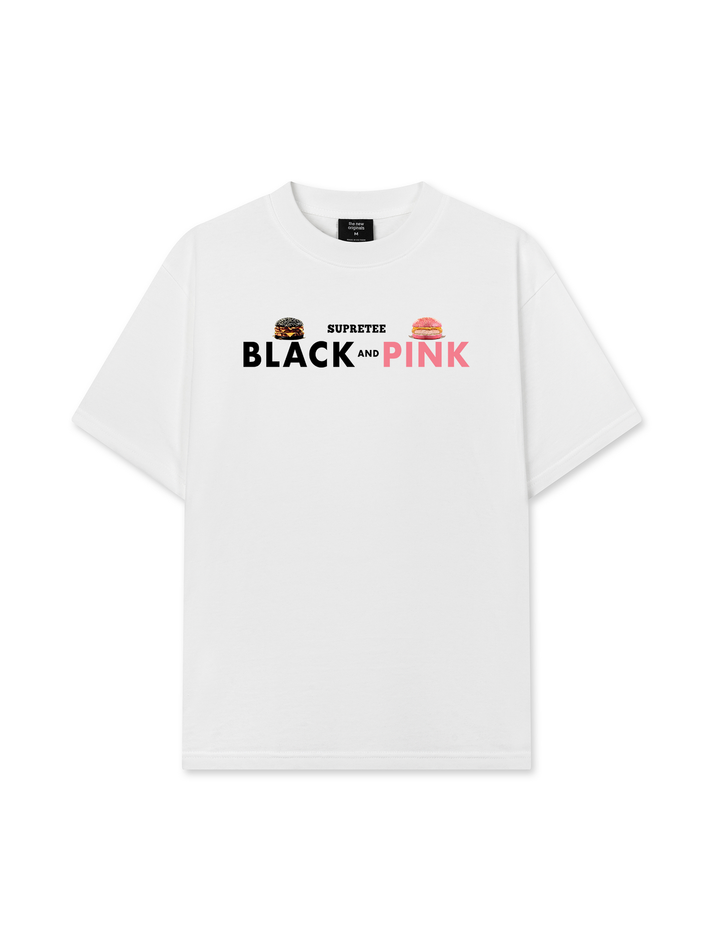 Áo Thun Relaxed Fit Sweet Pastry Black Pink