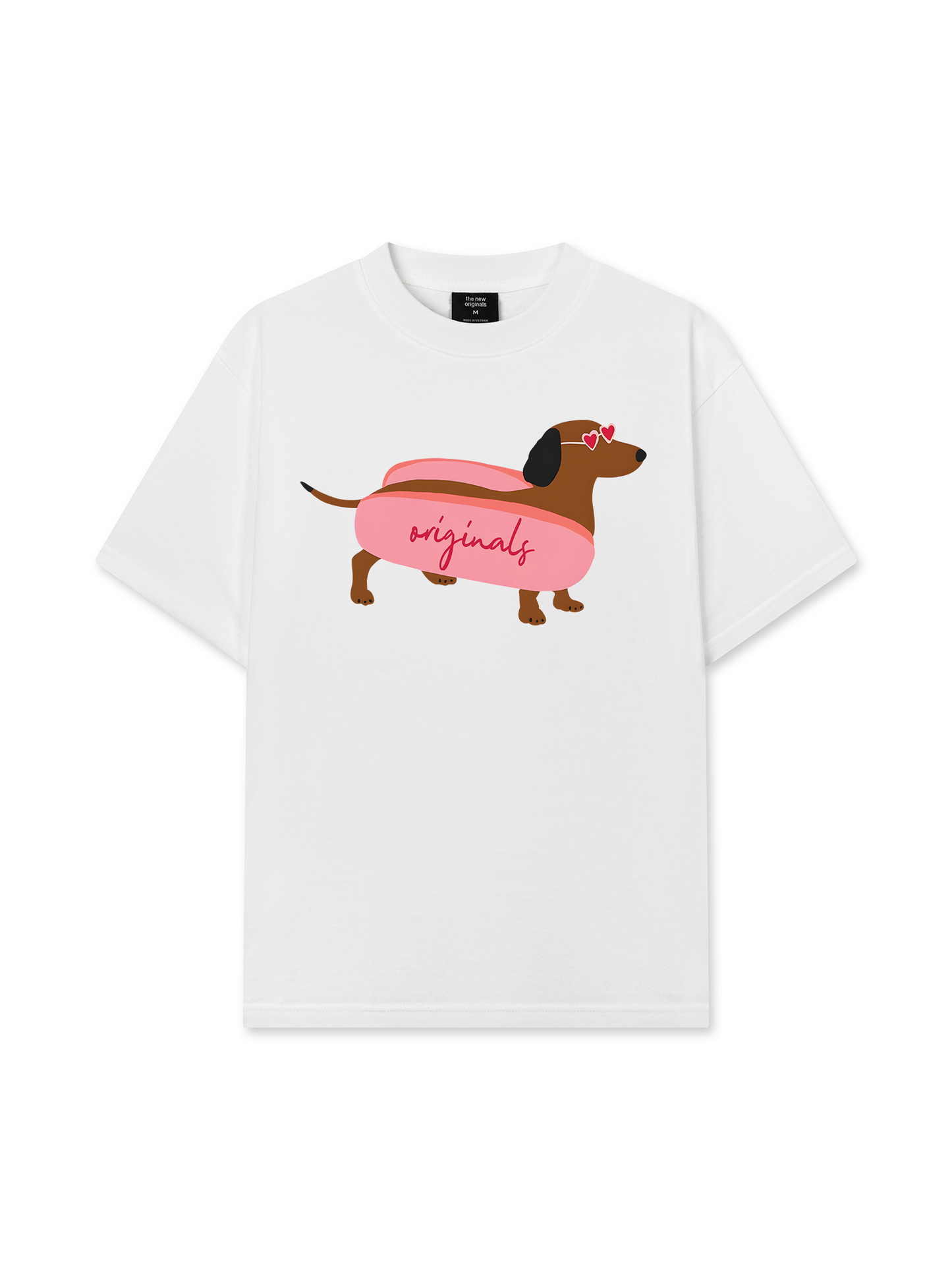 Áo Thun Relaxed Fit Pink Dachshund