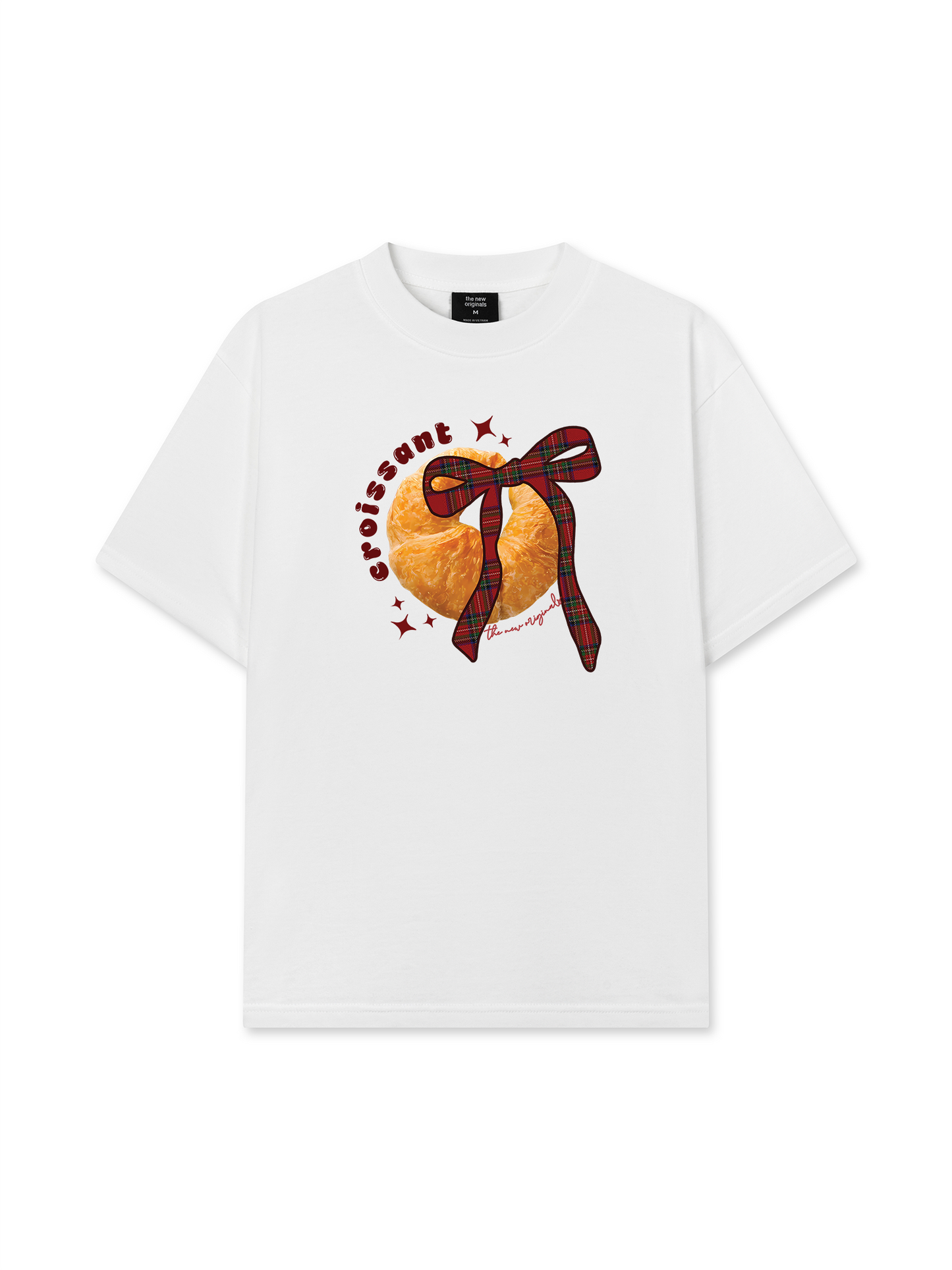 Áo Thun Relaxed Fit Sweet Pastry Red Plaid Bow