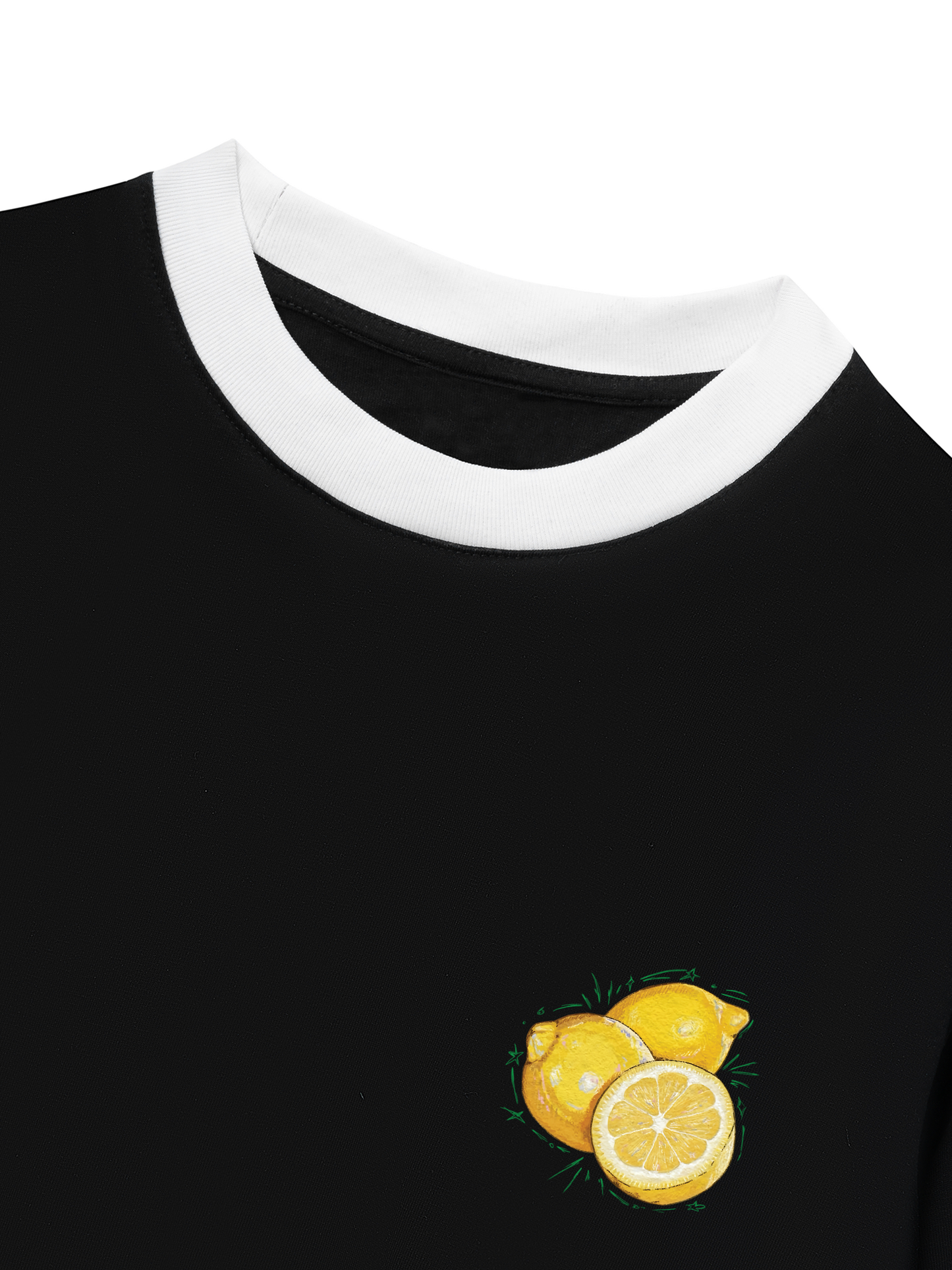 Áo Thun Ringer Relaxed Fit Summer Vibes Sunny Lemon