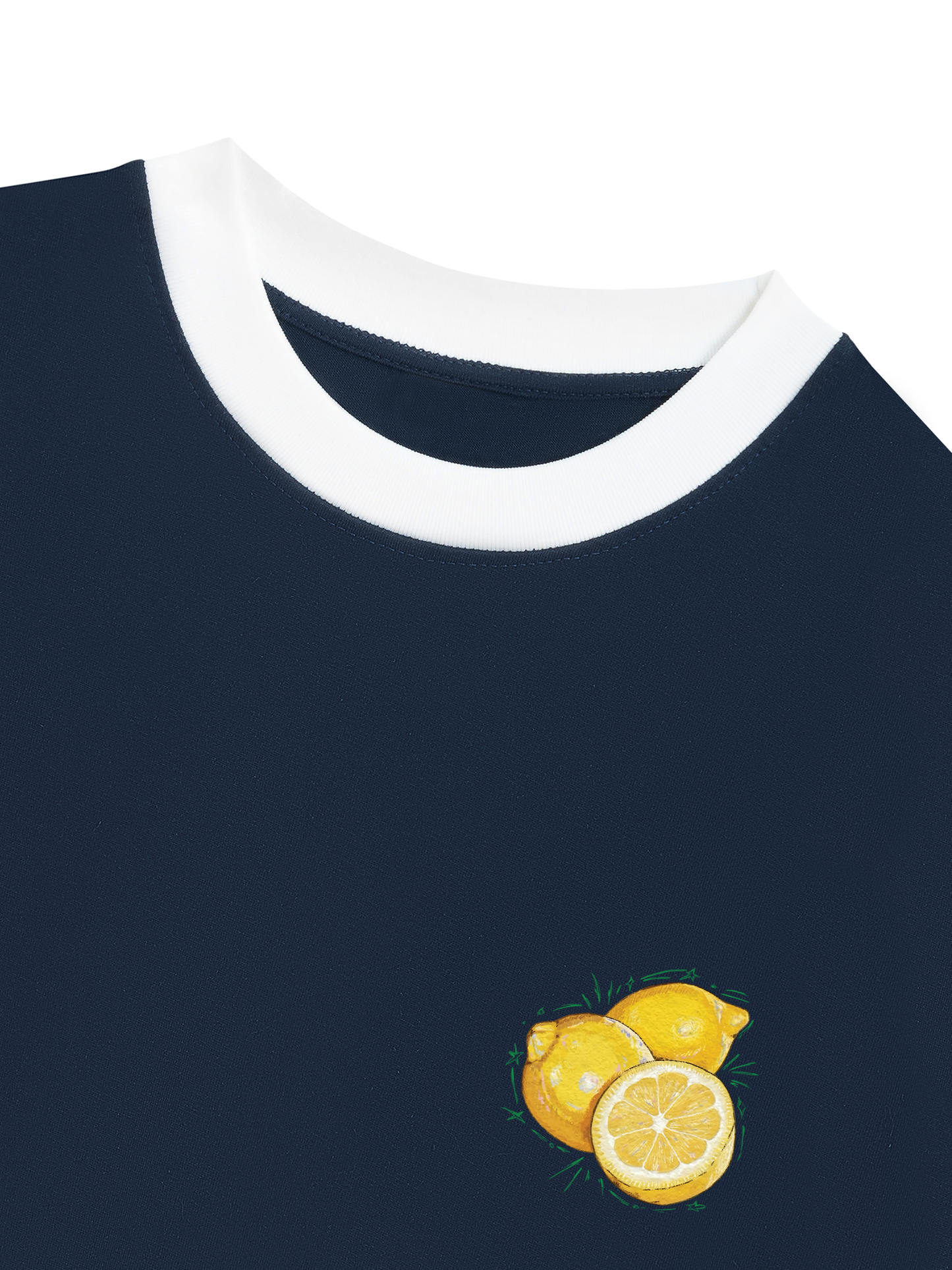 Áo Thun Ringer Relaxed Fit Summer Vibes Sunny Lemon