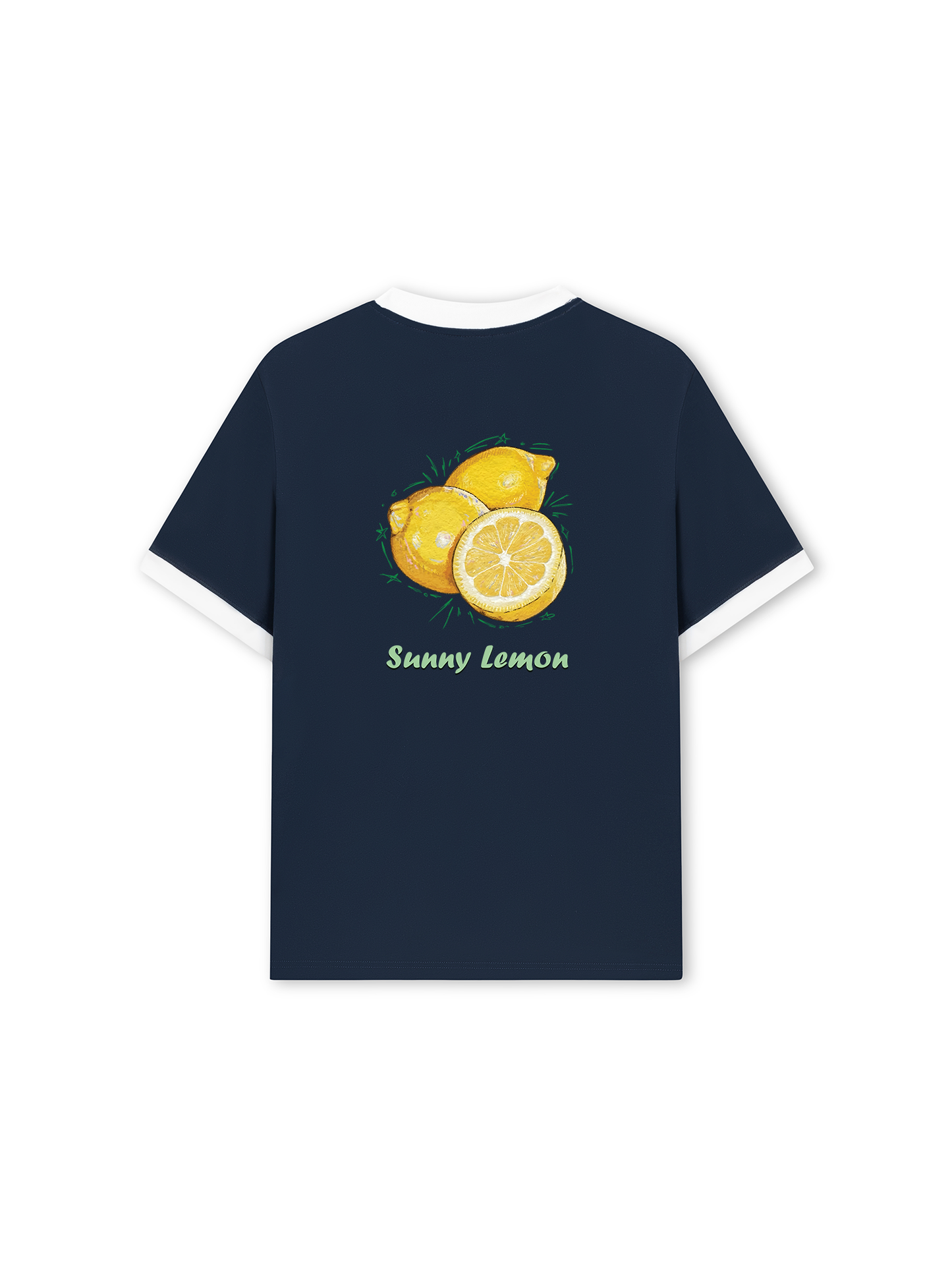 Áo Thun Ringer Relaxed Fit Summer Vibes Sunny Lemon