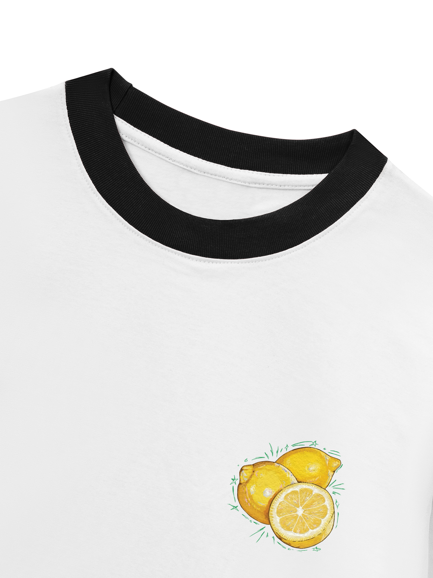 Áo Thun Ringer Relaxed Fit Summer Vibes Sunny Lemon