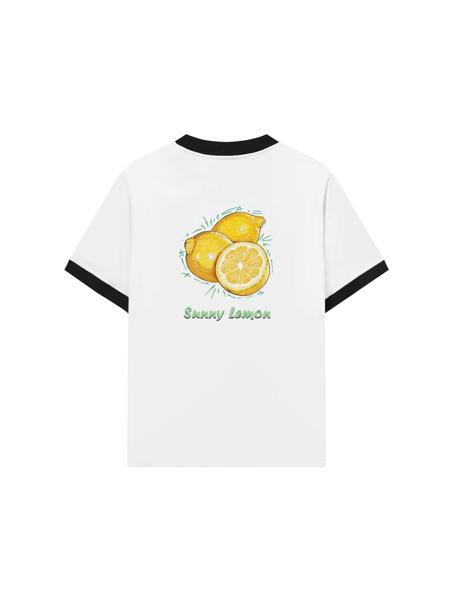 Áo Thun Ringer Relaxed Fit Summer Vibes Sunny Lemon
