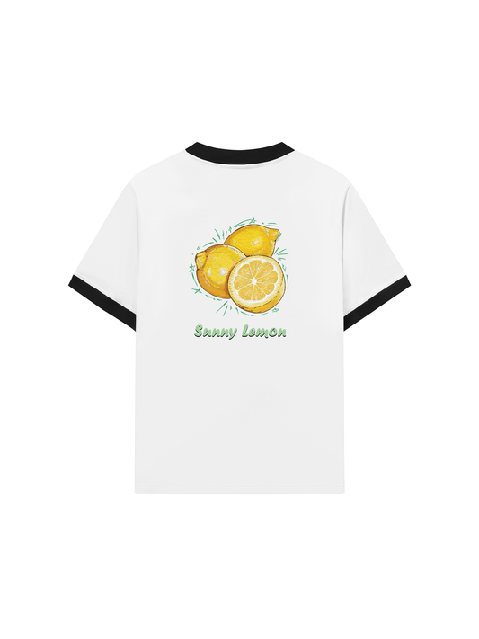 Áo Thun Ringer Relaxed Fit Summer Vibes Sunny Lemon