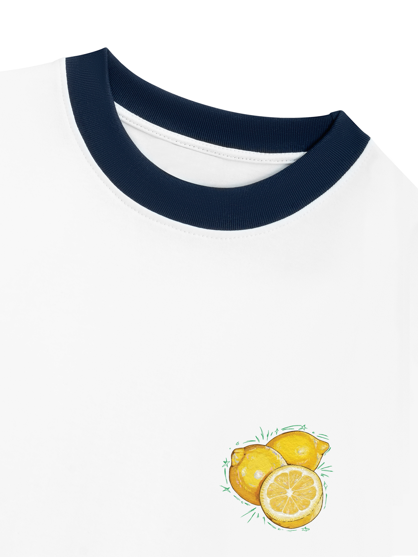 Áo Thun Ringer Relaxed Fit Summer Vibes Sunny Lemon