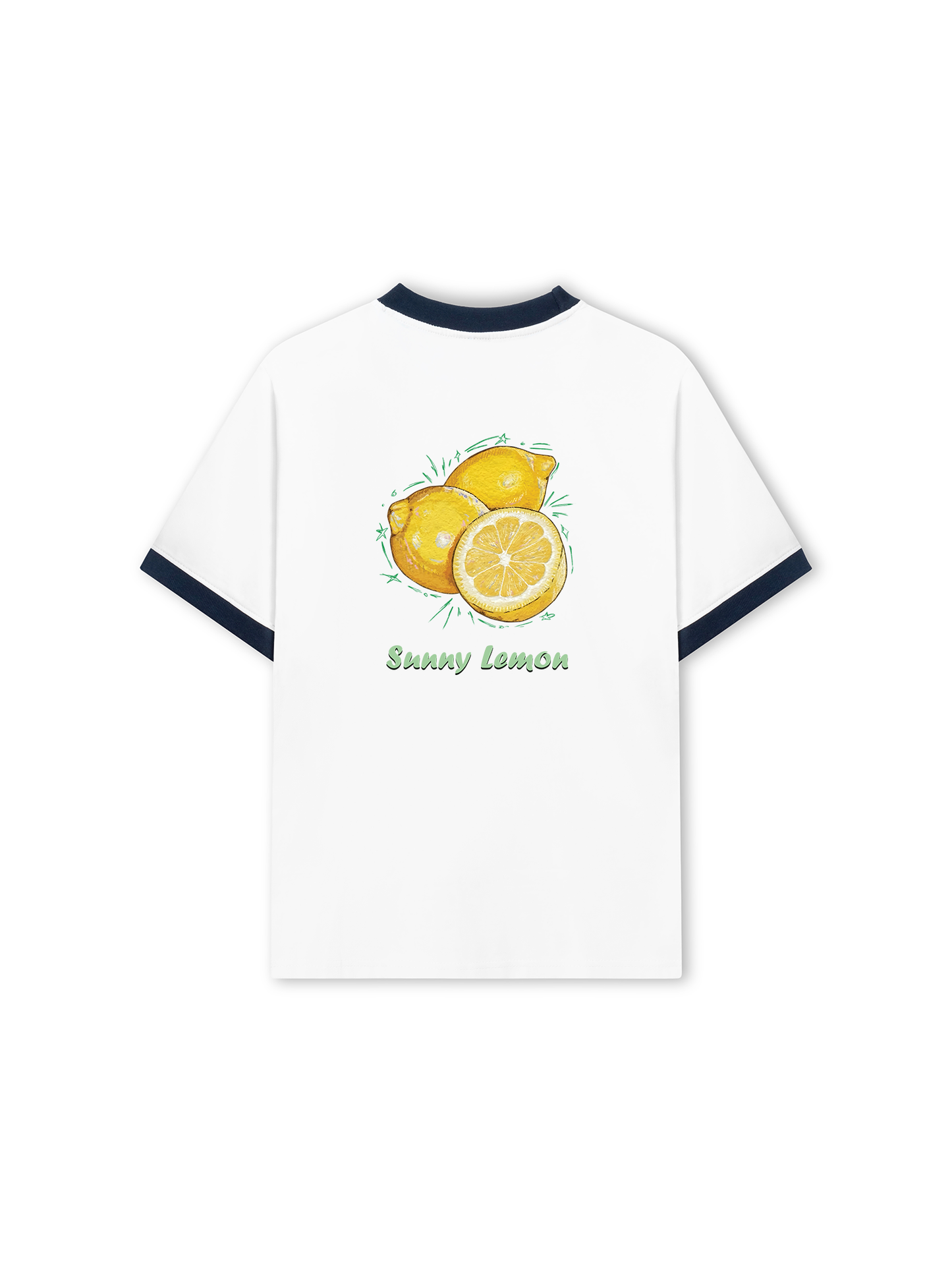 Áo Thun Ringer Relaxed Fit Summer Vibes Sunny Lemon