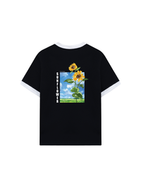 Áo Thun Ringer Relaxed Fit Summer Vibes Sunflower