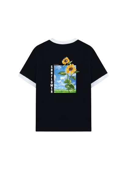 Áo Thun Ringer Relaxed Fit Summer Vibes Sunflower