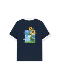 Áo Thun Ringer Relaxed Fit Summer Vibes Sunflower