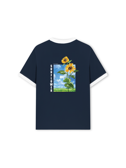 Áo Thun Ringer Relaxed Fit Summer Vibes Sunflower
