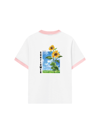 Áo Thun Ringer Relaxed Fit Summer Vibes Sunflower