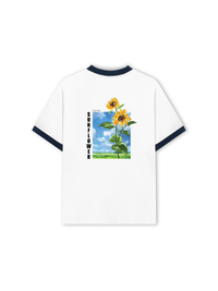 Áo Thun Ringer Relaxed Fit Summer Vibes Sunflower