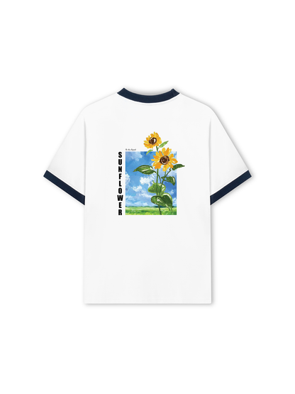Áo Thun Ringer Relaxed Fit Summer Vibes Sunflower